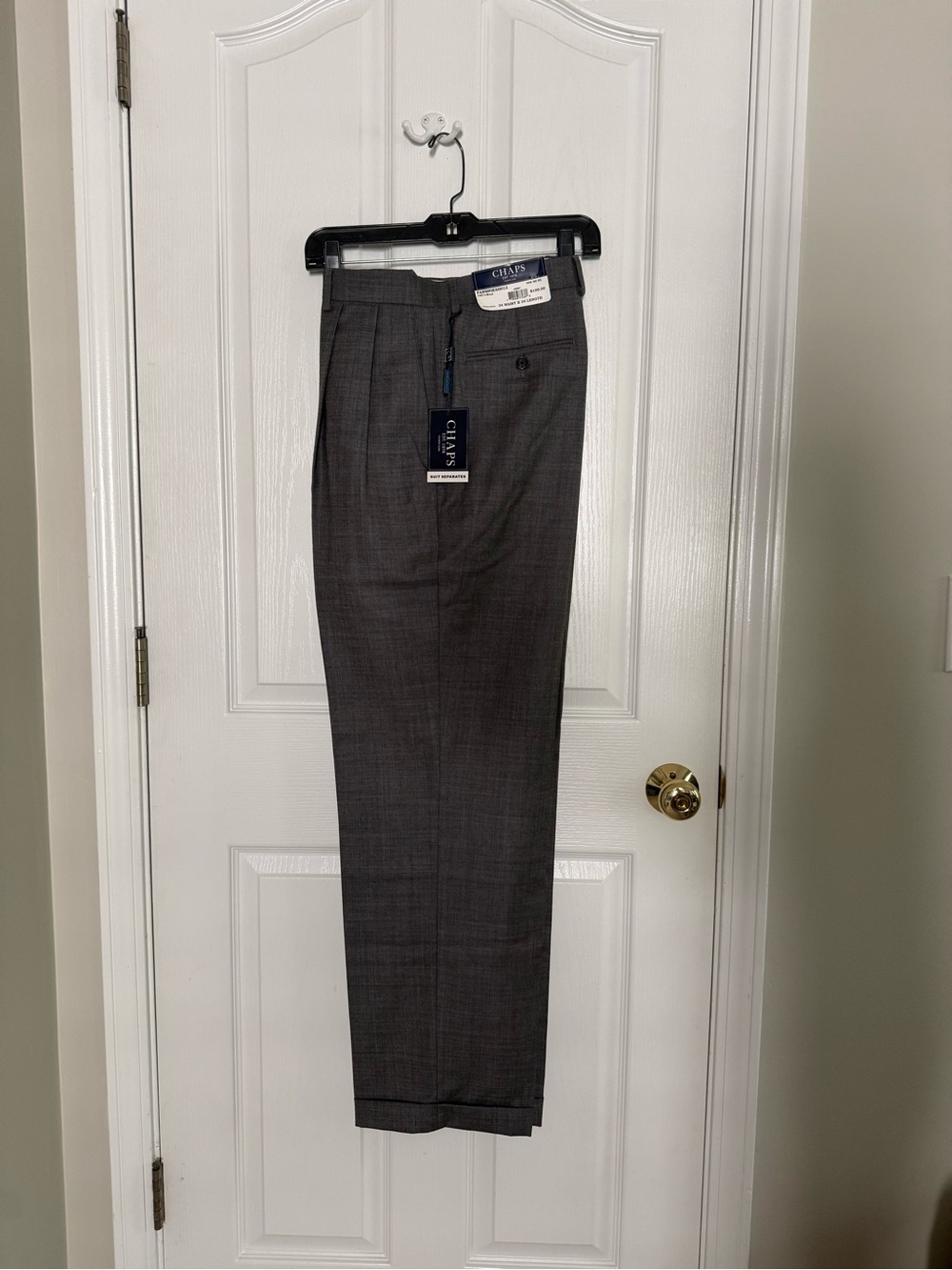 Chaps 100% Gray Wool Slacks - NWT - 34x34.